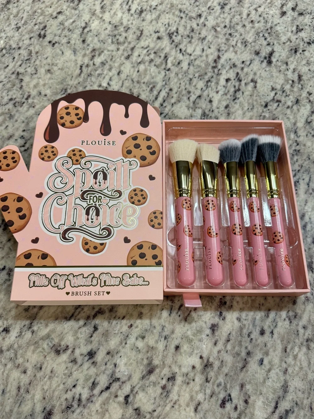 Spoilt For Choice Bronzer & Brush Set - Pink & Brown Packaging. New in Box